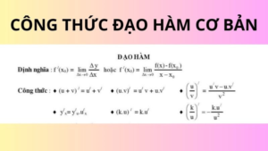 các công thức đạo hàm