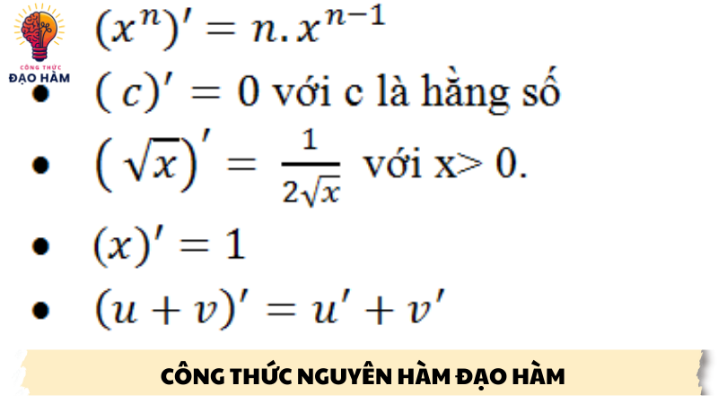 công thức đạo hàm hàm hợp