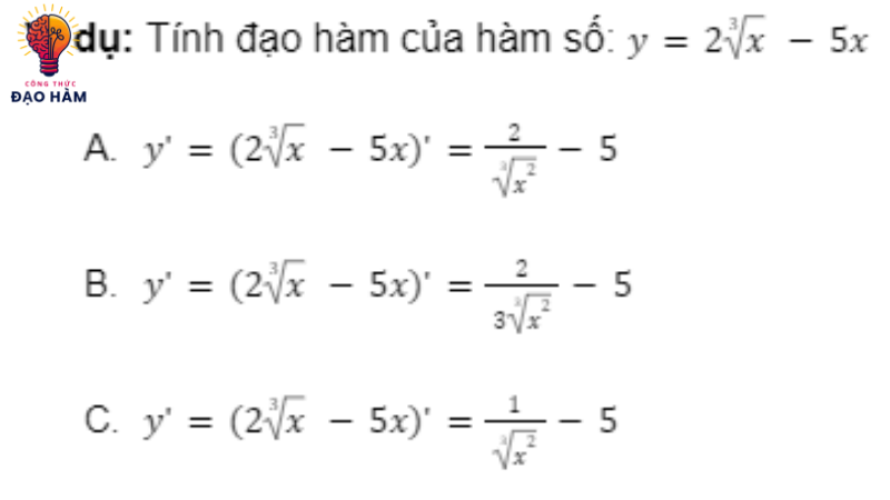 công thức đạo hàm cấp cao