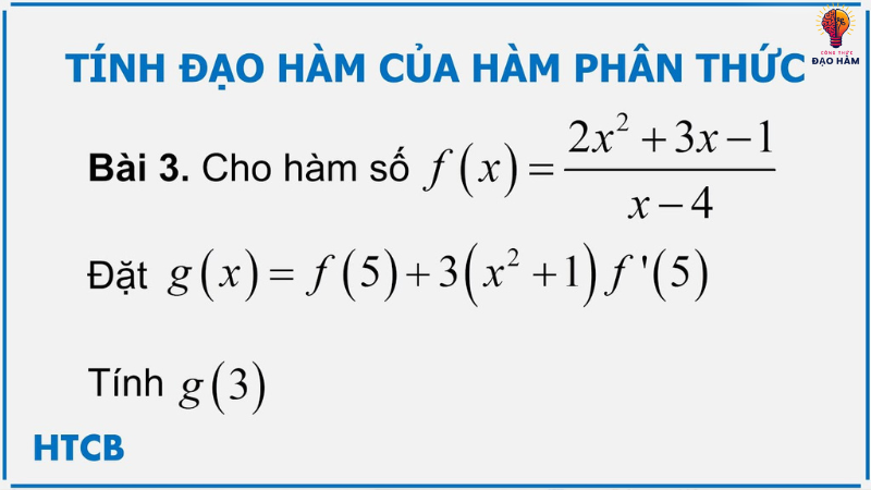 công thức đạo hàm phân số